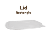 Lid for Rectangle Food Container - Clear PP (50pcs)