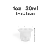 1oz / 30ml Clear Sauce Container (125pcs)