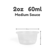 2oz / 60ml Clear Sauce Container (2500pcs)