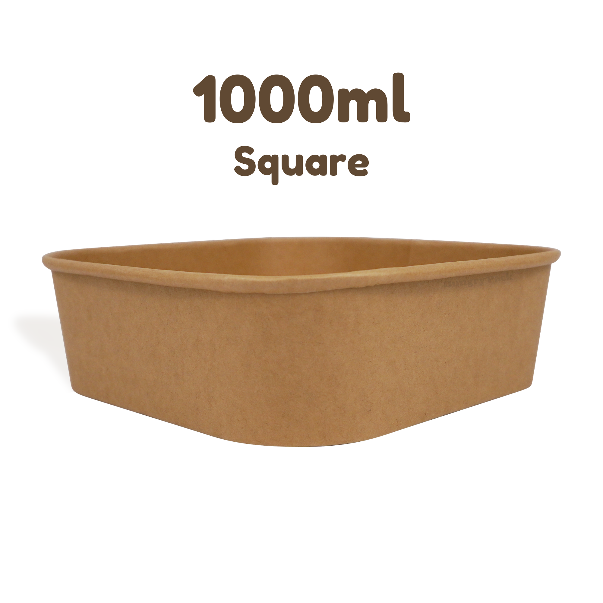 1000ml Kraft Square Food Container (50pcs)