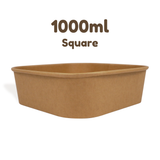 1000ml Kraft Square Food Container (50pcs)