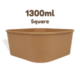 1300ml Kraft Square Food Container (50pcs)